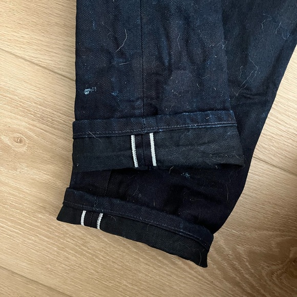 Naked & Famous Raw Selvedge Jeans - Midnight Edition Left Hand Twill Size 30x34 - Picture 7 of 8